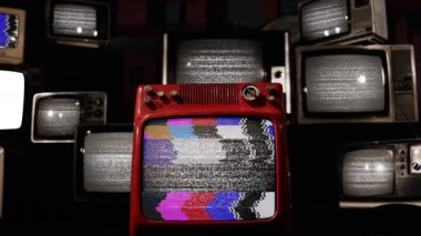 Vintage Televisions 'da Porto Alegre bayrağı. 4K Çözünürlüğü.