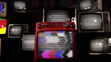 Rio Grande do Sul ve Vintage Televisions bayrağı. 4K Çözünürlüğü.