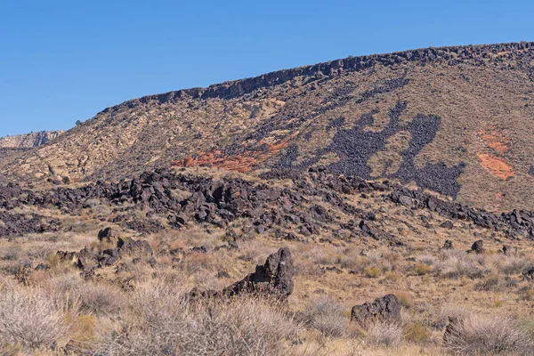 Vulkanische Überreste Einer Wüstenlandschaft Snow Canyon State Park Utah — Stockfoto