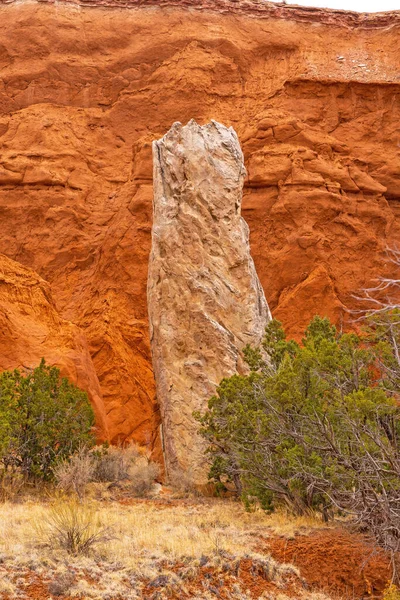Limestone Tube Einem Versteckten Red Rock Canyon Kodachrome Basin State — Stockfoto