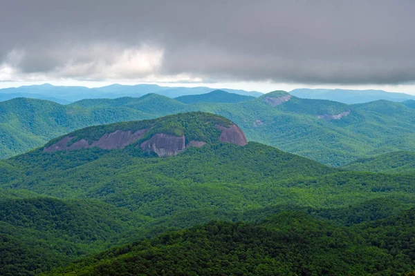 Rocky Domes Overcast Sky Blue Ridge Parkway North Carolina — Foto de Stock