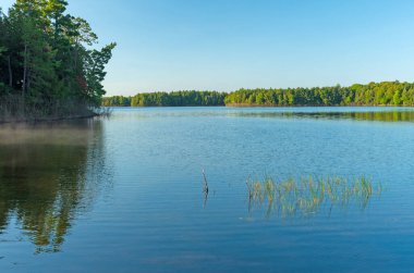 Calm Waters in the Early Morning on Clark Lake in the Sylvania Wilderness in Michigan