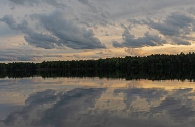 Quiet Reflections at Twilight on Clark Lake in The Sylvania Wilderness in Michigan