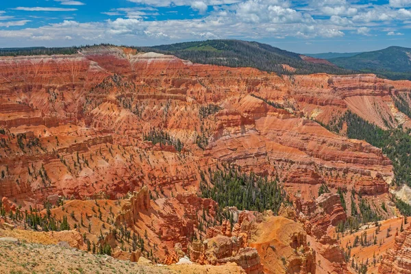 Red Cliff Panorama Sunny Day Cedar Breaks National Monument Utah — Stock Photo, Image