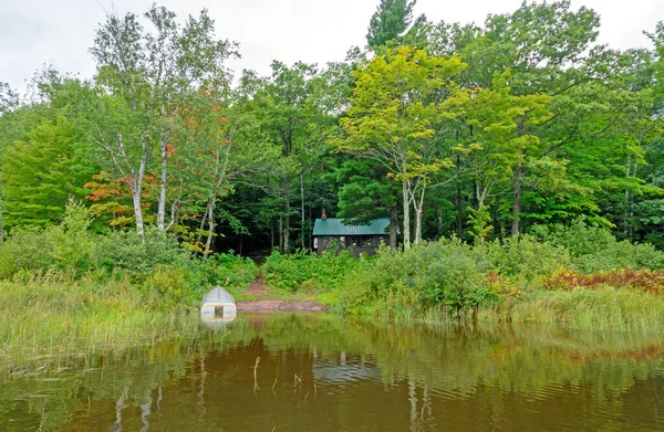 Remote Lakeshore Cabin HIdden in the Woods in the Porcupine Mountains in Michigan