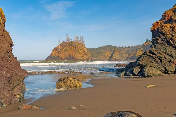 Geschützter Strand Zwischen Den Felsen Trinidad State Beach Kalifornien — Stockfoto