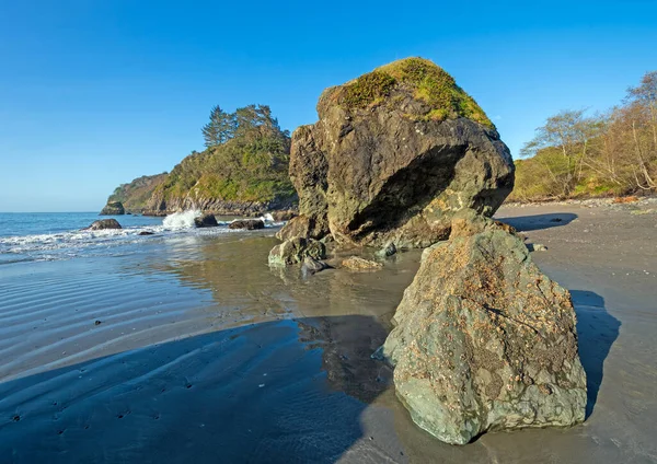 Coastal Boulders Morning Shadows Trinidad State Beach California — Stock Photo, Image