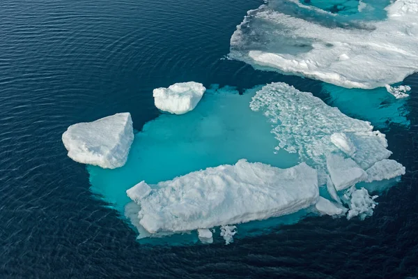 Details Floating Sea Ice Arctic Ocean North Svalbard Islands — Stock Photo, Image