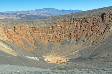 Kaliforniya 'daki Ölüm Vadisi Ulusal Parkı' ndaki Ubehebe Volkanik Krateri 'nin Duvar Detayları