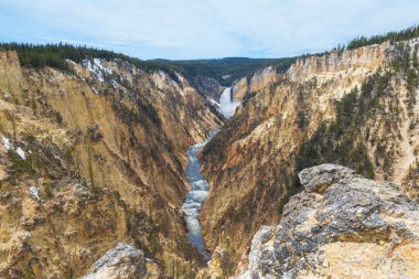 Yellowstone Canyon Panorama Baharda Yellowstone Ulusal Parkı Wyoming