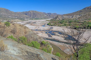 Bolivya 'daki Arid Pilcomayo Nehri Vadisi