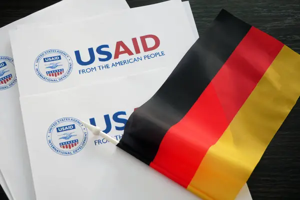 Usaid Logo Drapeau Allemagne Usaid Est Agence Américaine Pour Développement — Photo