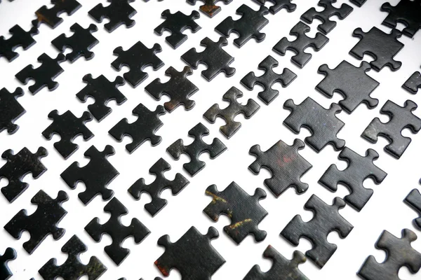 Una Gran Cantidad Puzzles Presentados Color Forma Método Para Recogida — Foto de Stock