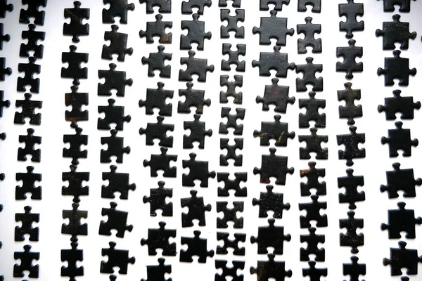 Wiele Sortowanie Według Koloru Kształtu Białym Tle Metoda Zbierania Puzzle — Zdjęcie stockowe