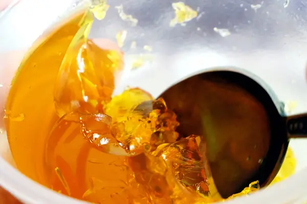 Вкусный Апельсиновый Вкусный Желейный Пудинг Фоновый Десерт Летний Десерт Крупный — стоковое фото