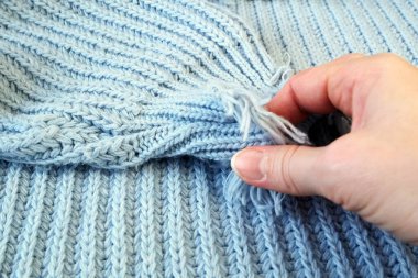 El örgüsü yün kumaş alır. mavi tekstil arka planı. Yün Doku Arkaplanı, Örgü Yün Kumaş, Kıllı Tekstil, Doku, Yakın plan