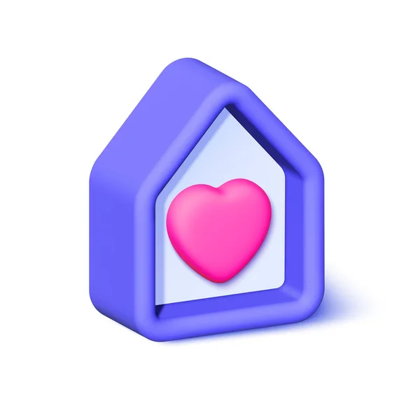 Αφηρημένη Σπίτι Για Web Design Εικονίδιο Για Σχεδιασμό Concept Αγάπη — Διανυσματικό Αρχείο