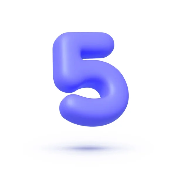 Fünf Zahl Tolles Design Für Jeden Zweck Grafikdesign Symbol Typografie — Stockvektor