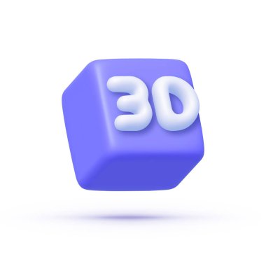 3D simge küpü, her amaç için harika bir tasarım. Vektör tasarımı.
