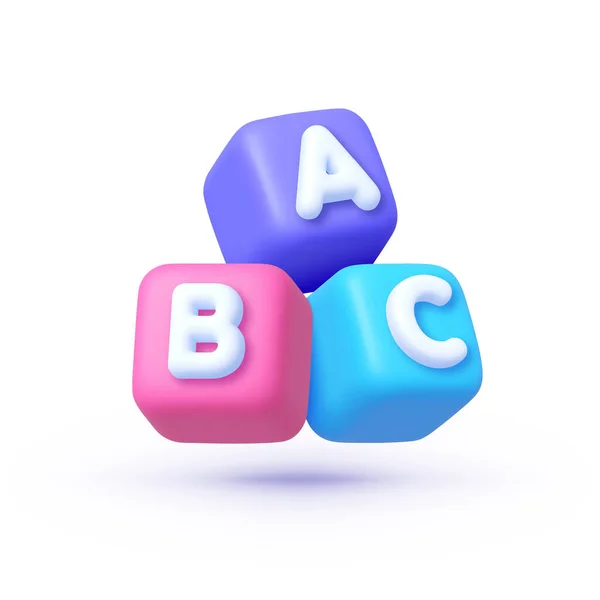 Abc Bloque Para Diseño Del Juego Conexión Rompecabezas Símbolo Del — Archivo Imágenes Vectoriales