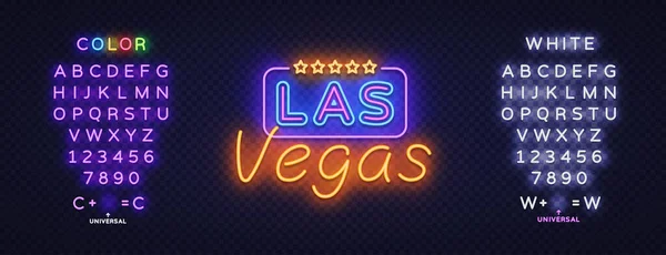 Vintage Las Vegas Neon Отличный Дизайн Любых Целей Векторная Графическая — стоковый вектор