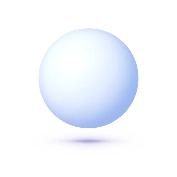 コンセプトデザインのためのリアルなボールホワイト ベクターモックアップイラスト — ストックベクタ