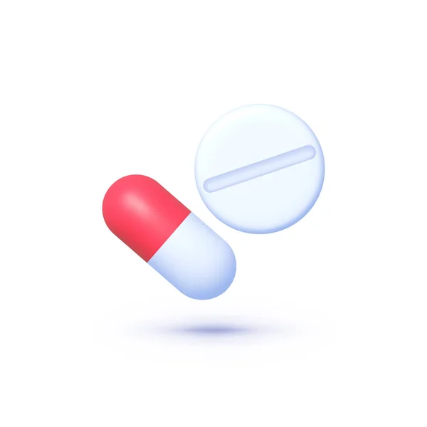 Pilule Grand Design Pour Tous Les Usages Icône Pharmacie Illustration — Image vectorielle