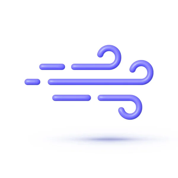 Vind För Design Mobilappar Klimatsymbol Vindarnas Vädersymbol Isolerad Ikon Design — Stock vektor