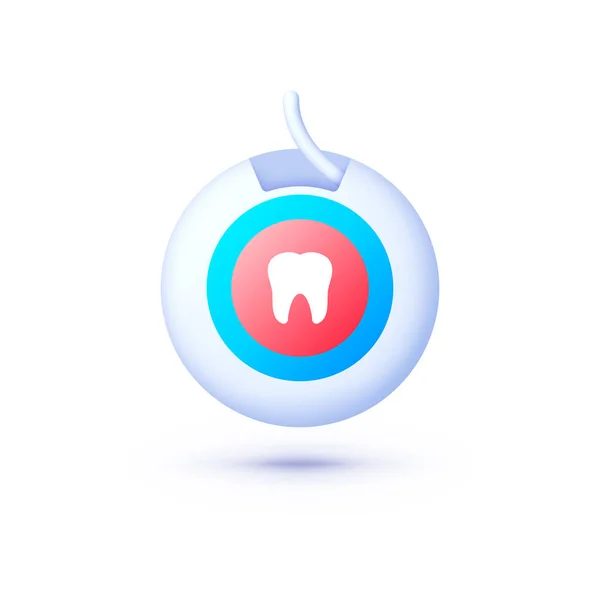 Dental Floss Icon Style White Background Vector Illustration Design — Stock Vector