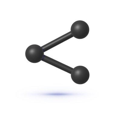 Simge 3D 'yi modern tarzda paylaş. Sosyal medya simgesi. Vektör tasarımı.