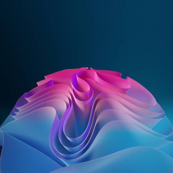 Neon Illuminated Fabric Bold Blue Background Abstract Futuristic Soft Template Stock Picture