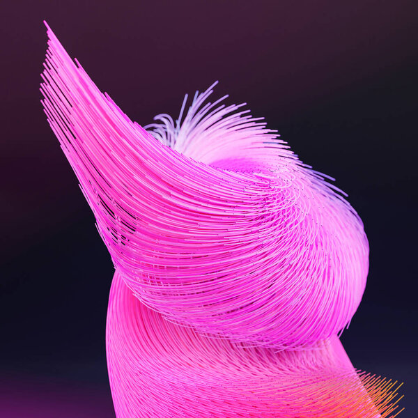 Magenta swirly lines forming an abstract futuristic shape. 3D render cyber background — Stock Image Magenta Swirly Lines Forming Abstract Futuristic Shape Render Cyber Background Stock Photo