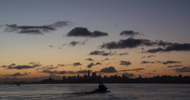 Zeitraffer Bei Sonnenaufgang Der Skyline Von San Francisco Hochwertiges Filmmaterial — Stockvideo