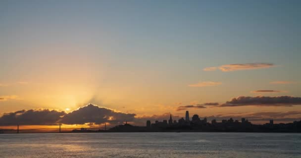 Sunrise Timelapse San Francisco Skyline High Quality Footage Taken Marin — Stock Video
