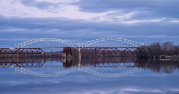 Ponte Arogoni Middletown Alta Qualità Timelapse Girato Prima Dell Alba — Video Stock