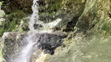 Güney Carolina 'da küçük bir şelalenin yarım hız klipsi.