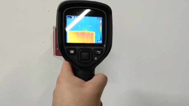 Thermal Imager Checking Heat Loss Industrial Equipment Temperature Control — Stock videók