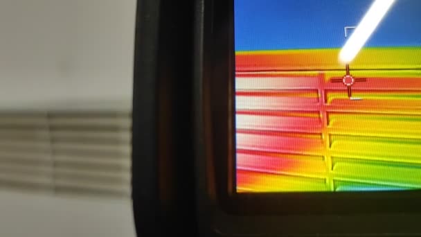 Thermal Imager Checking Heat Loss Industrial Equipment Temperature Control — Stockvideo