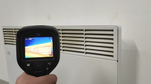 Imaginador Térmico Verificar Perda Calor Equipamento Industrial Controle Temperatura — Vídeo de Stock