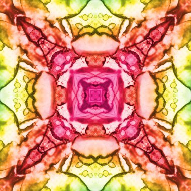 Kusursuz desenler. Suluboya dokusu. Alkol mürekkebi. Kare