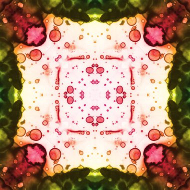 Kusursuz desenler. Suluboya dokusu. Alkol mürekkebi. Kare