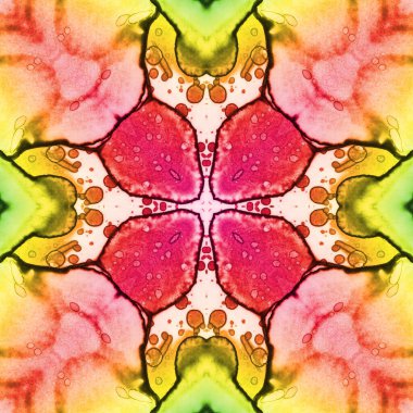 Kusursuz desenler. Suluboya dokusu. Alkol mürekkebi. Kare