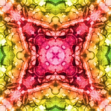 Kusursuz desenler. Suluboya dokusu. Alkol mürekkebi. Kare