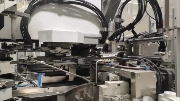 Macchina Taglio Filo Produzione Automobilistica Automatizzata Processo Robotico — Video Stock