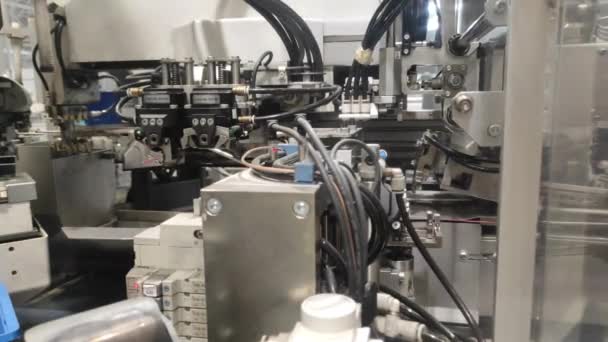 Drahtschneidemaschine Automatisierte Automobilproduktion Roboterverfahren — Stockvideo