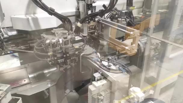 Macchina Taglio Filo Produzione Automobilistica Automatizzata Processo Robotico — Video Stock