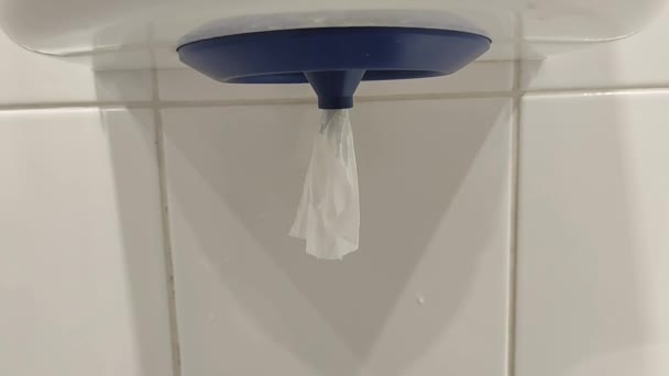 위생성 종이는 팽팽하다 화장실은 산업적 화장실 — 비디오