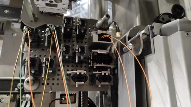 Production Électricité Automobile Processus Robotique Processus Automatisé — Video