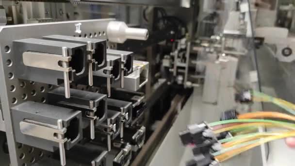 Produksi Listrik Mobil Proses Robotik Proses Otomatis — Stok Video