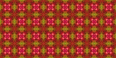 Kusursuz kare mozaik desen. Soyut kaleydoskop arkaplanı. Yatay doku